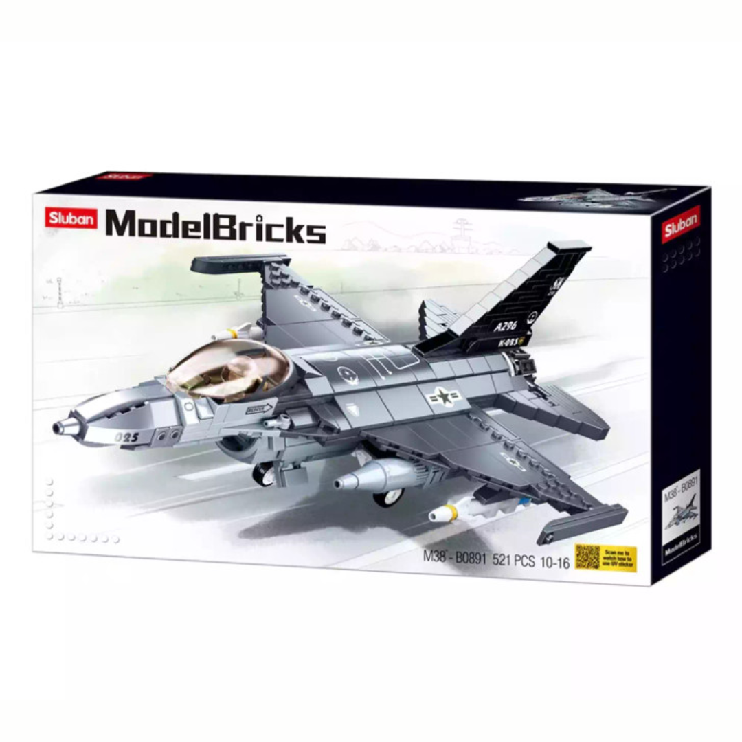 MODEL BRICKS F-16C FALCON FIGHTER 521 PCS