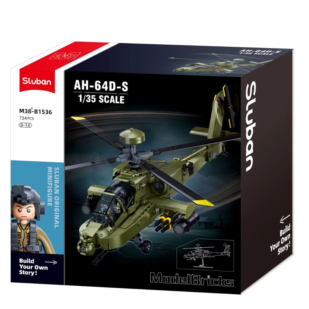 AH-64D APACHE SCALE 1:44 728 PCS