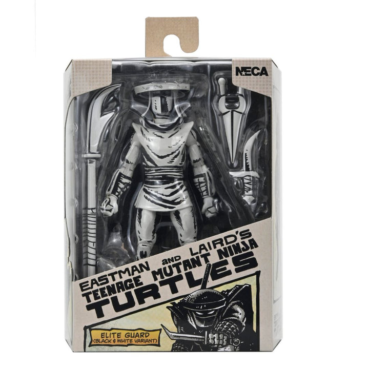 TMNT ELITE FOOT NINJA GUARD BLACK &amp; WHITE FIGURE (MIRAGE COMICS) – 7″ SCALE ACTION FIGURE