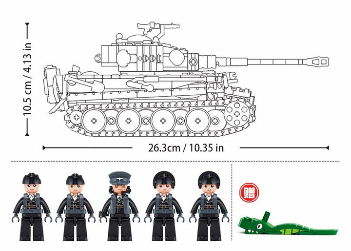 Sluban - Tiger Tank Scale 1:35 941 Pcs