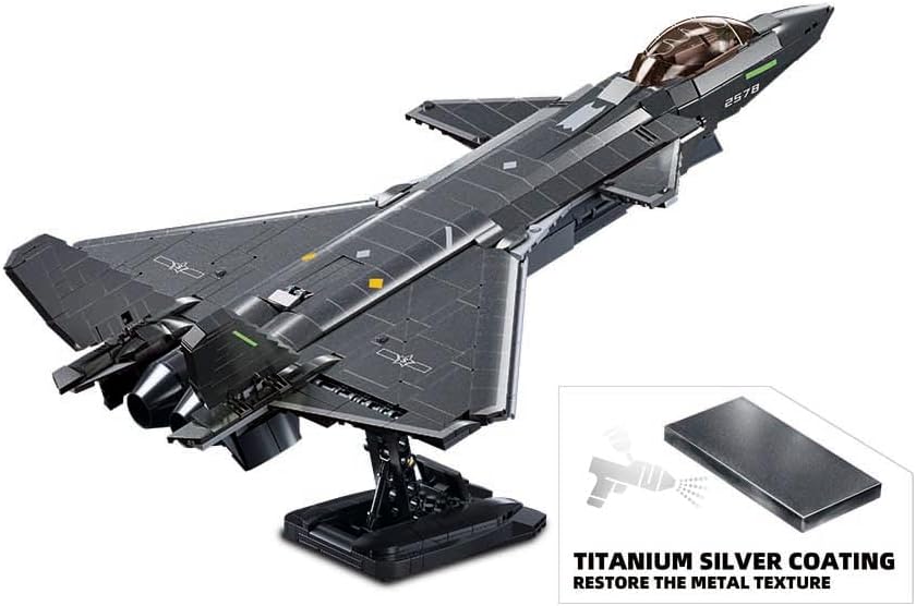 MB J20 STEALTH AIRCRAFT METAL COATING SCALE 1:44 1007 PCS