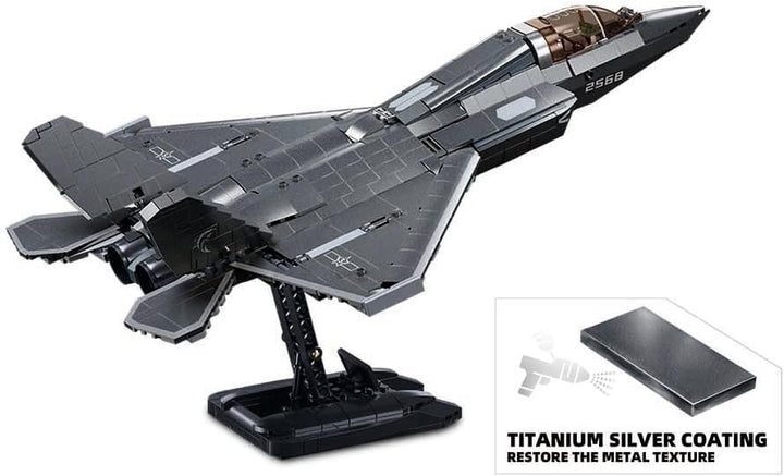 MB J35 STEALTH AIRCRAFT METAL COATING SCALE 1:44 838 PCS