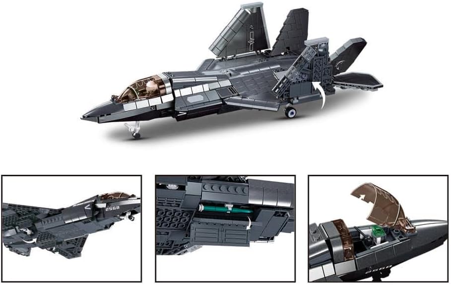MB J35 STEALTH AIRCRAFT METAL COATING SCALE 1:44 838 PCS