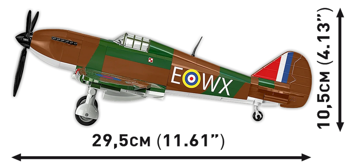 World War 2 – Hawker Hurricane (NO.302) Brick Kit (373 Pieces)