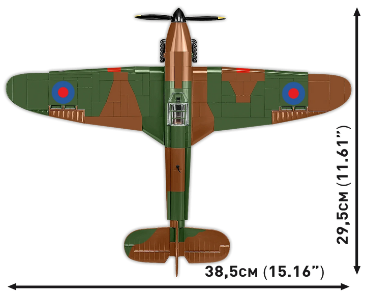 World War 2 – Hawker Hurricane (NO.302) Brick Kit (373 Pieces)
