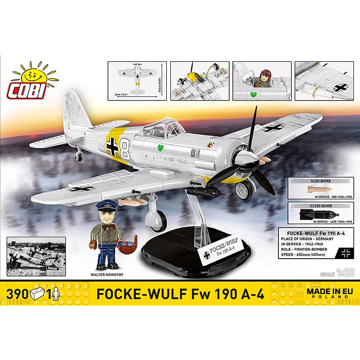 World War 2 – Focke Wulf FW 190 A-4 Brick Kit (365 Pieces)
