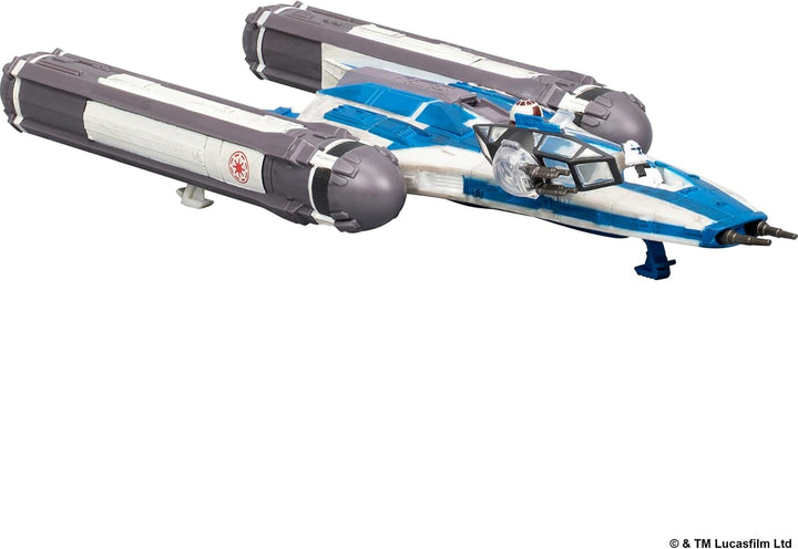 Star Wars Micro Galaxy Squadron BTL-B Y-Wing Starfighter 5 inch Vehicle and Figure Set