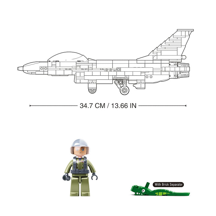 MODEL BRICKS F-16C FALCON FIGHTER 521 PCS