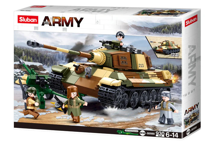 ARMY BATTLE OF BUDAPEST - THE KING TIGER HEAVY TANK 930 PCS