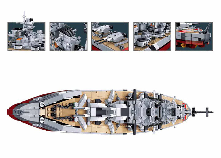 MB BISMARCK BATTLESHIP 2 IN 1 1849 PCS