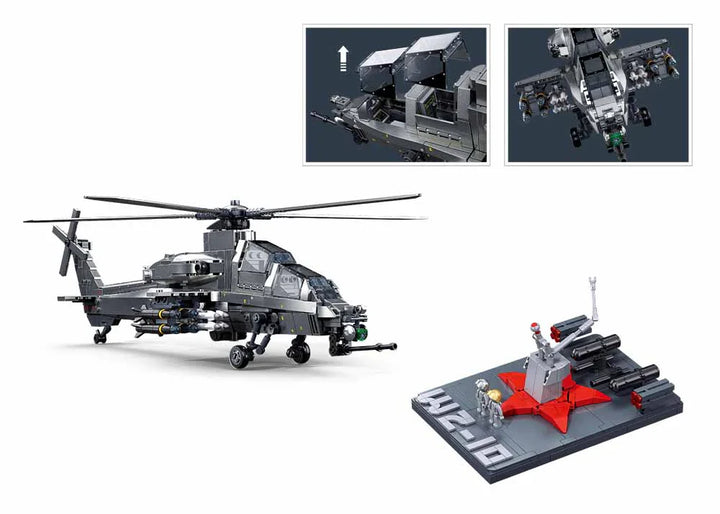 WZ-10S Helicopter Scale 1:44 941 PCS