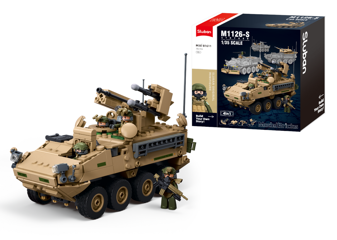 MB M1126 STRYKER IFV(1 KIT-3 BUILDS) SCALE 1:35 751 PCS