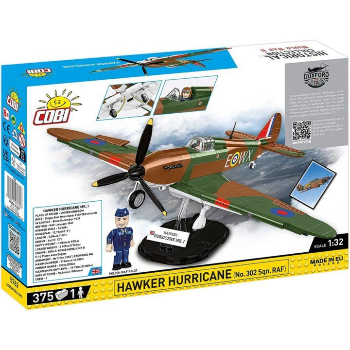 World War 2 – Hawker Hurricane (NO.302) Brick Kit (373 Piece Set)
