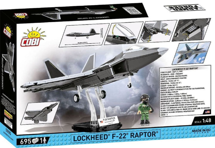 Armed Forces – Lockheed F-22 Raptor (695 Piece Kit)