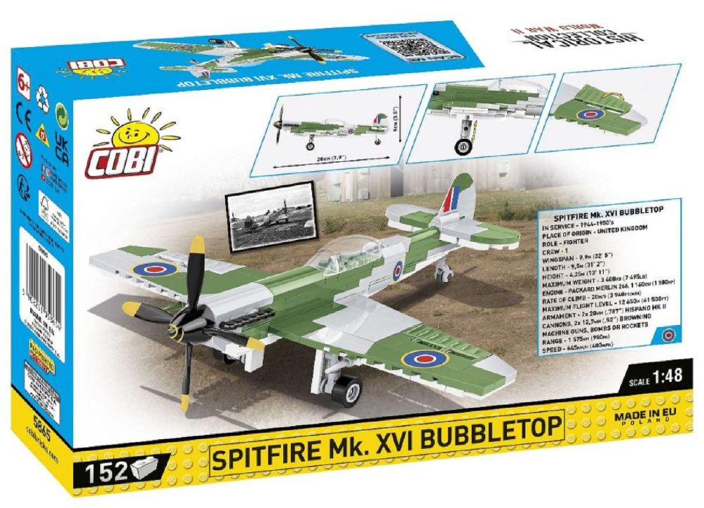 World War 2 – Spitfire Mk. XVI Bubbletop (152 Piece Kit)