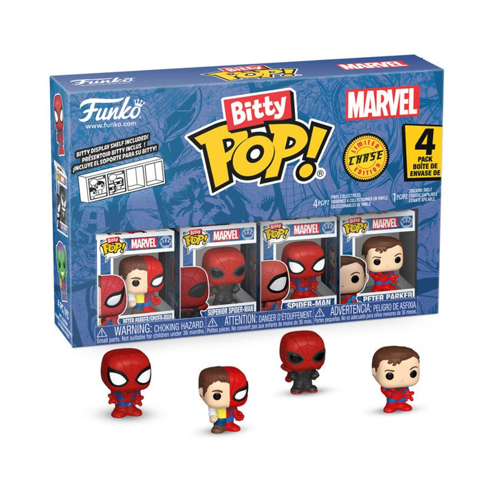 Spider-Man – Peter Parker Split Bitty Pop! 4-Pack