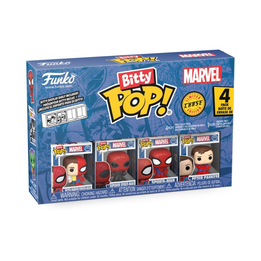 Spider-Man – Peter Parker Split Bitty Pop! 4-Pack