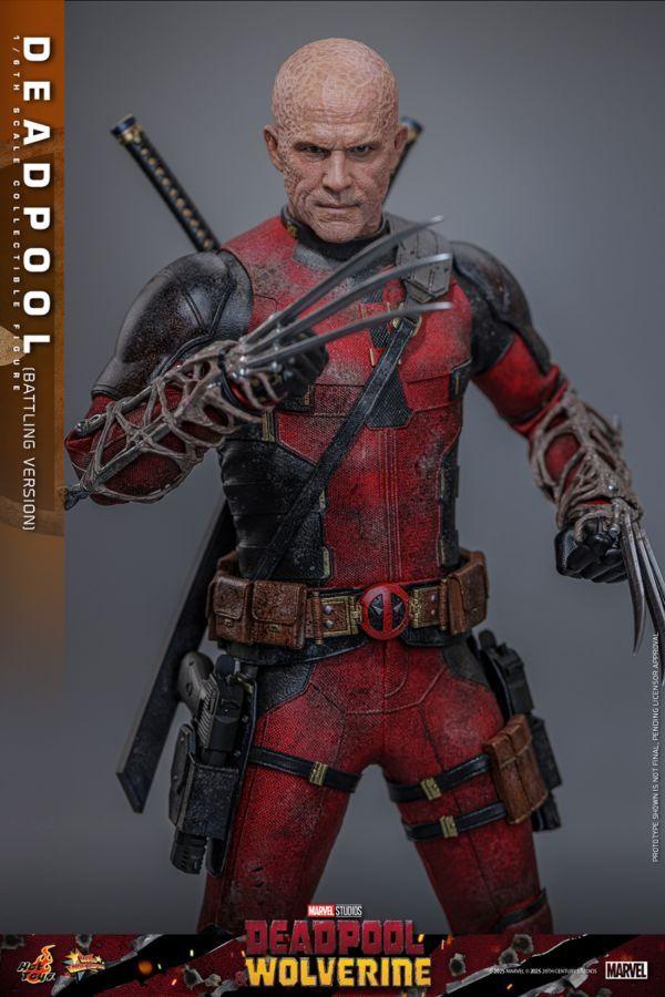 Deadpool &amp; Wolverine – Deadpool (Battling Version) 1:6 Scale Collectible Action Figure