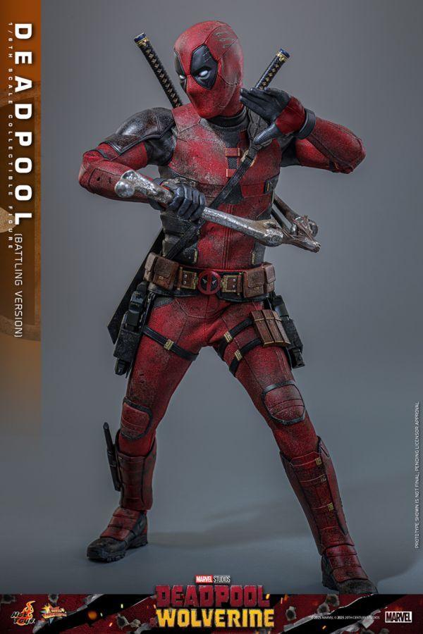 Deadpool &amp; Wolverine – Deadpool (Battling Version) 1:6 Scale Collectible Action Figure