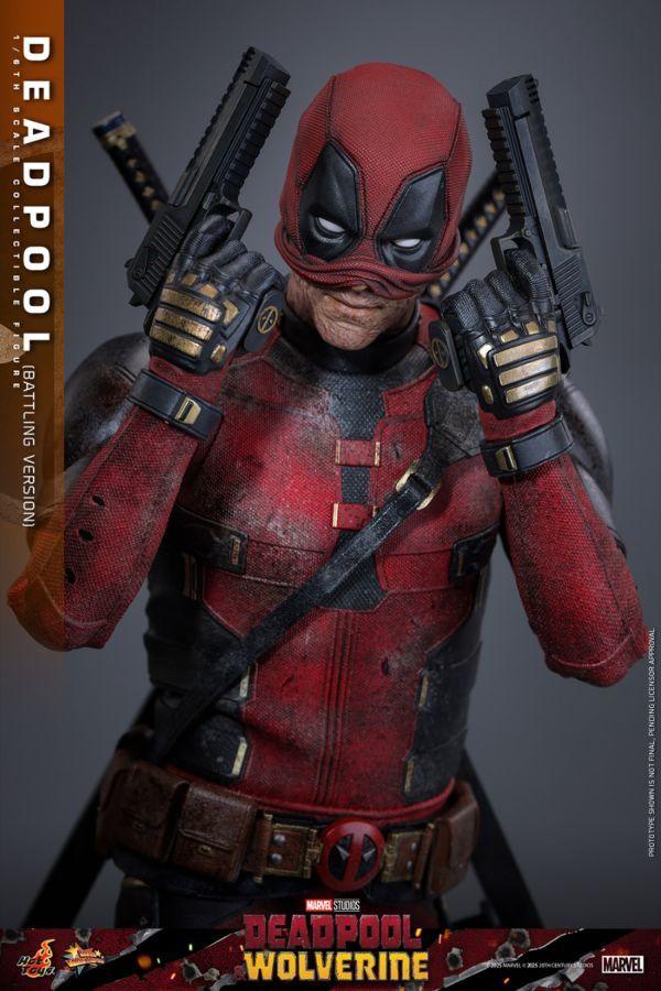 Deadpool &amp; Wolverine – Deadpool (Battling Version) 1:6 Scale Collectible Action Figure