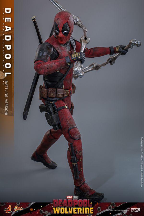 Deadpool &amp; Wolverine – Deadpool (Battling Version) 1:6 Scale Collectible Action Figure