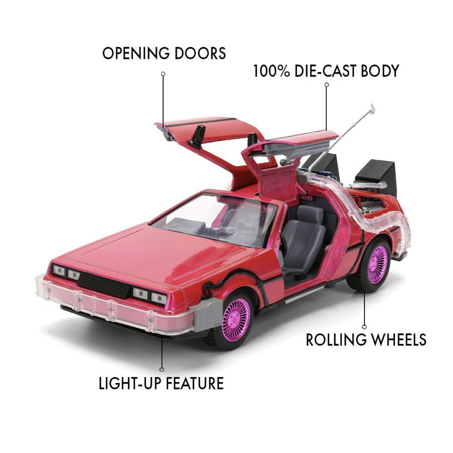 Pink Slips – Delorean (Pink) 1:24 Scale Diecast Vehicle