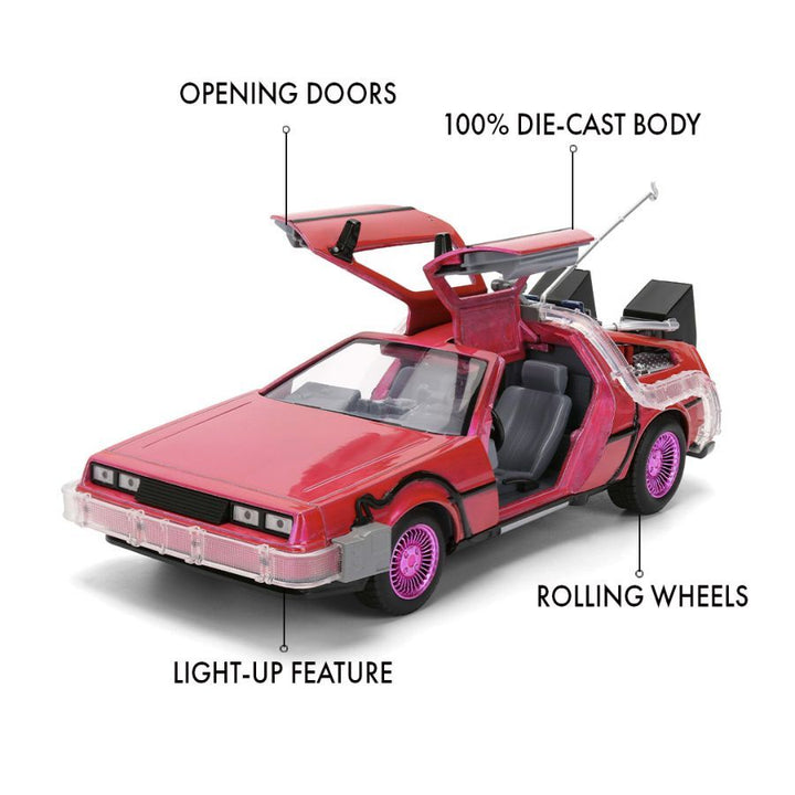 Pink Slips – Delorean (Pink) 1:24 Scale Diecast Vehicle