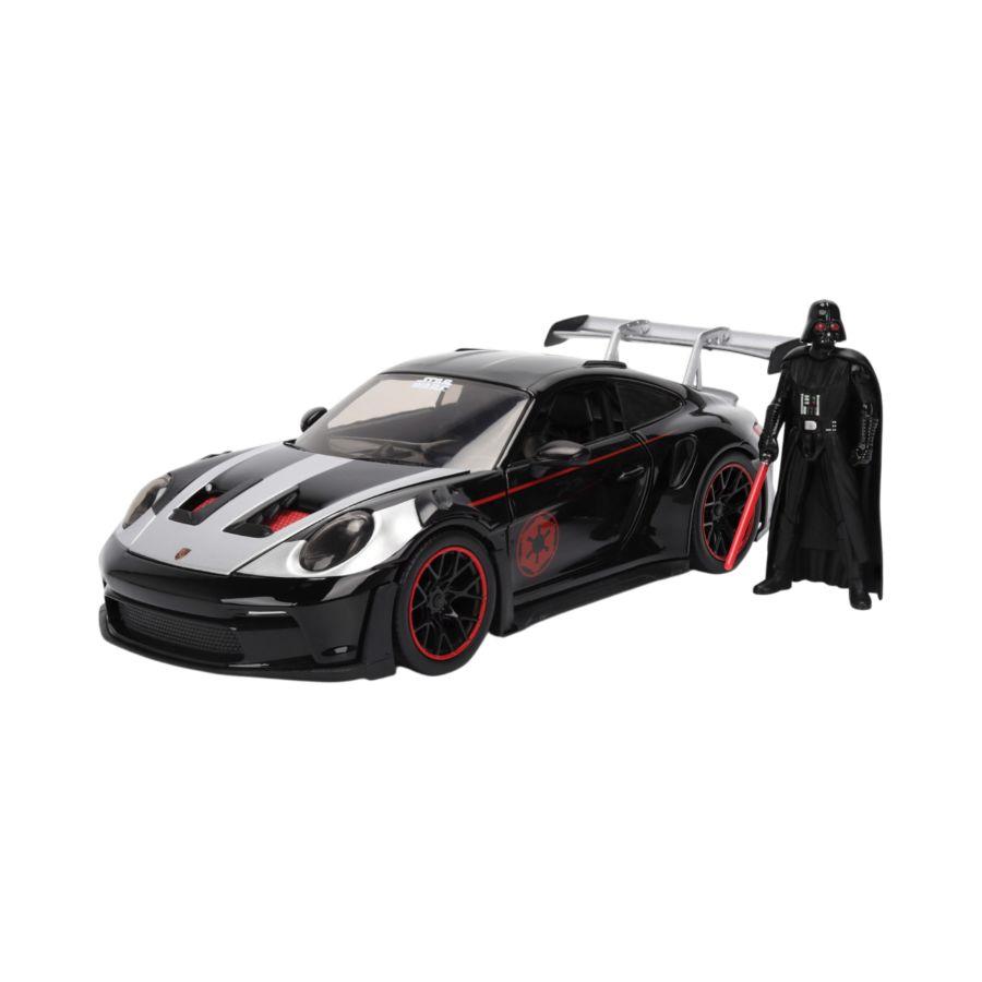 Star Wars – 1:24 Porsche 911 GT3 RS (992) Diecast Vehicle w/ Darth Vader Figure