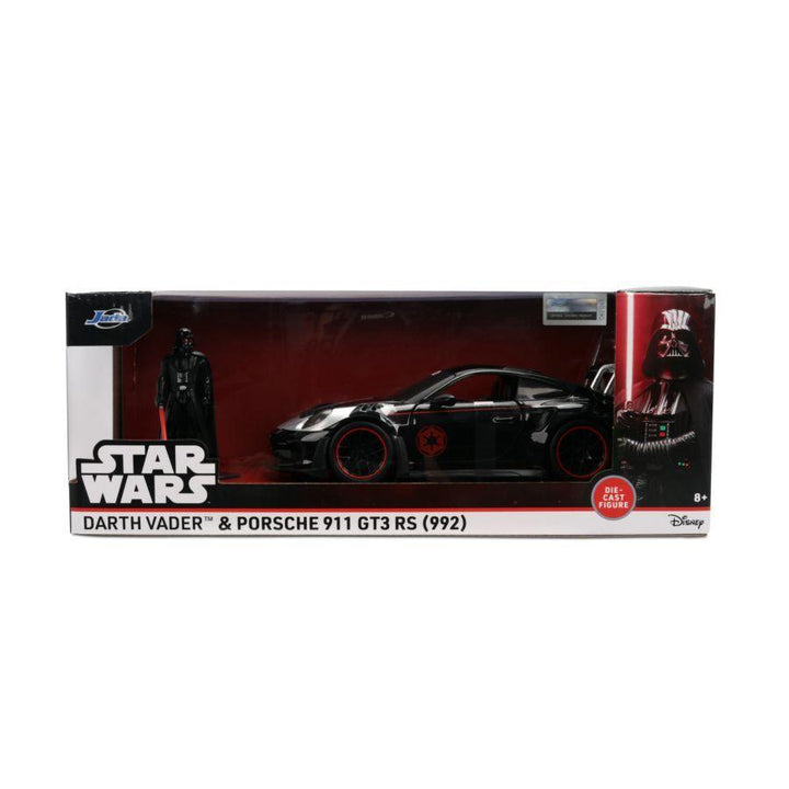 Star Wars – 1:24 Porsche 911 GT3 RS (992) Diecast Vehicle w/ Darth Vader Figure