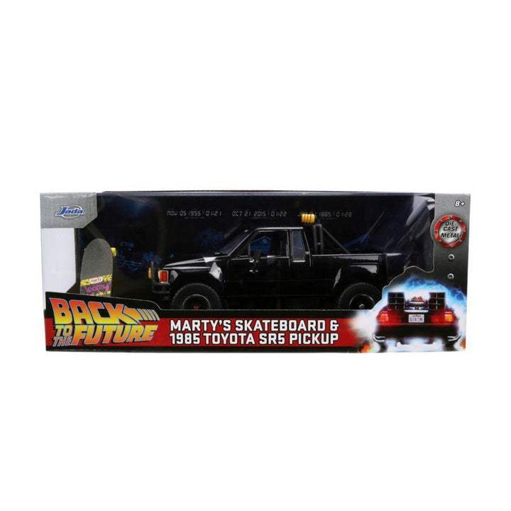 Back to the Future – 1:24 1985 Toyota SR5 Pickup Truck with Marty’s Skateboard Diecast Vehicle