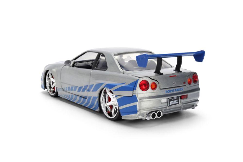Fast &amp; Furious – Brian’s 2002 Nissan Skyline GT-R (BNR34) 1:24 Scale Diecast Vehicle