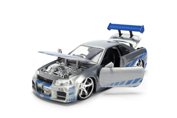 Fast &amp; Furious – Brian’s 2002 Nissan Skyline GT-R (BNR34) 1:24 Scale Diecast Vehicle