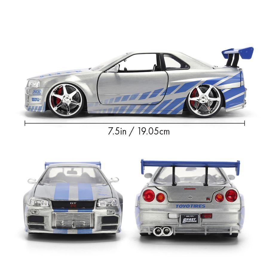 Fast &amp; Furious – Brian’s 2002 Nissan Skyline GT-R (BNR34) 1:24 Scale Diecast Vehicle
