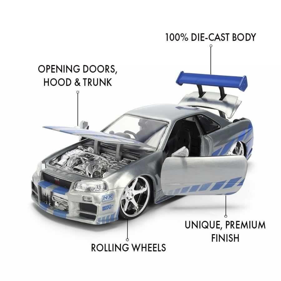 Fast &amp; Furious – Brian’s 2002 Nissan Skyline GT-R (BNR34) 1:24 Scale Diecast Vehicle