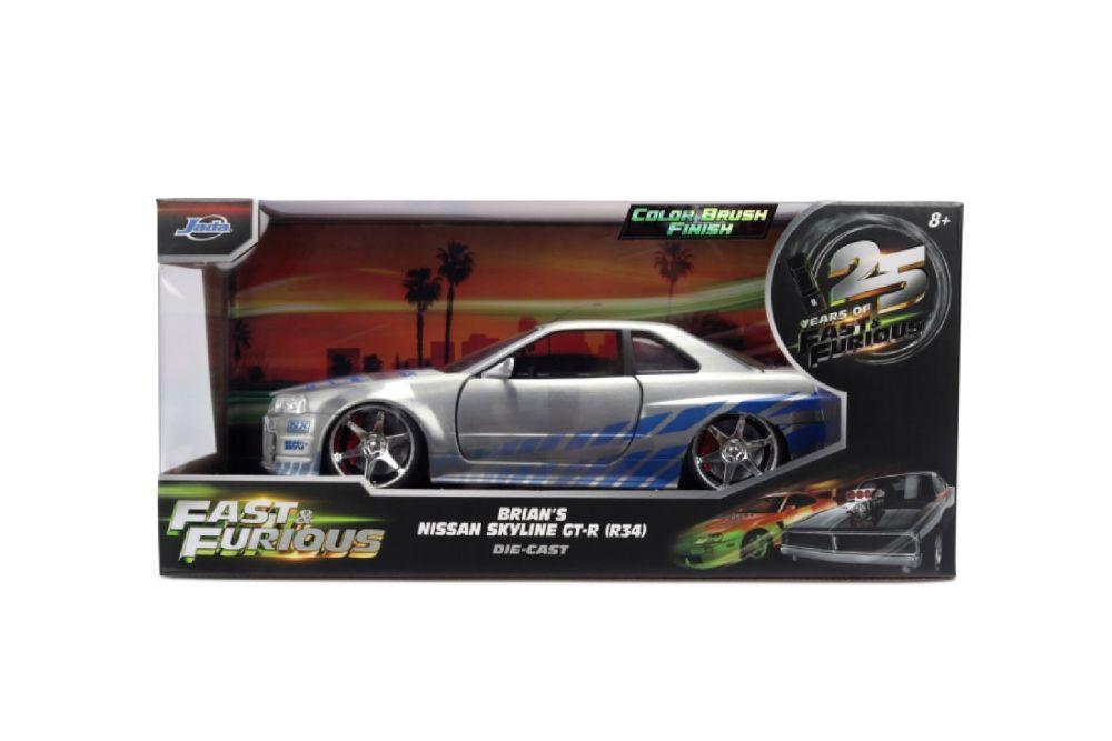 Fast &amp; Furious – Brian’s 2002 Nissan Skyline GT-R (BNR34) 1:24 Scale Diecast Vehicle