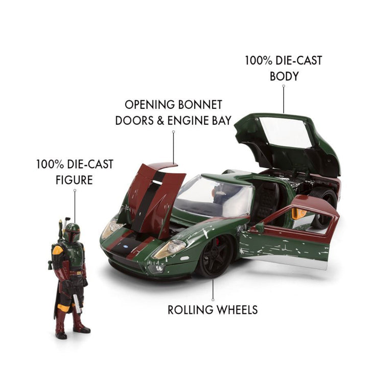 Star Wars – 2005 Ford GT (with Boba Fett) 1:24 Scale Diecast Vehicle
