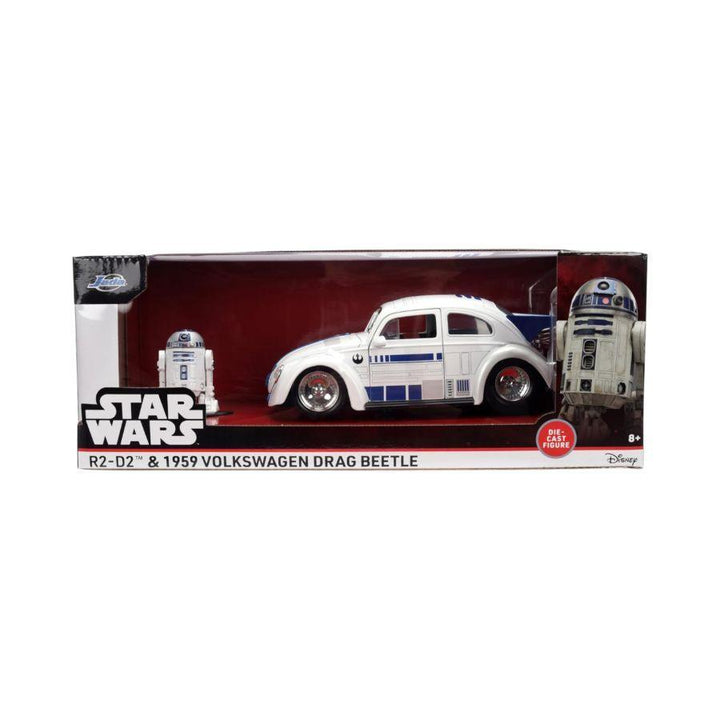 Star Wars – 1:24 1959 Volkswagen Drag Beetle Diecast Vehicle with R2D2