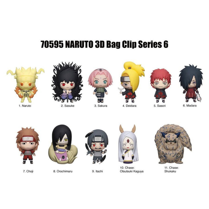 Naruto – 3D PVC Bag Clips (Series 6) Blind Bag