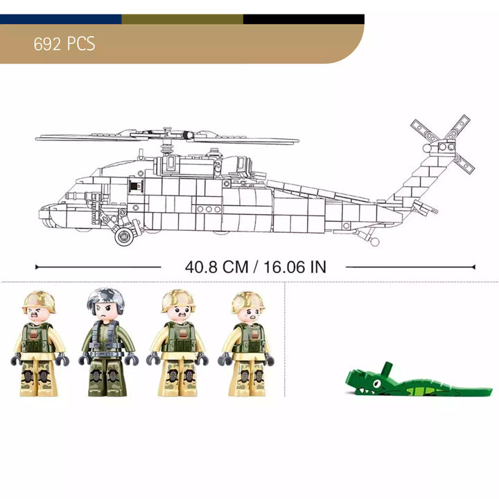 MB HELICOPTER BLACK HAWK 692 PCS