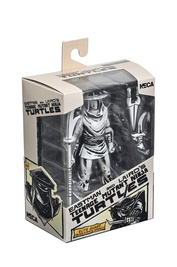 TMNT ELITE FOOT NINJA GUARD BLACK &amp; WHITE FIGURE (MIRAGE COMICS) – 7″ SCALE ACTION FIGURE
