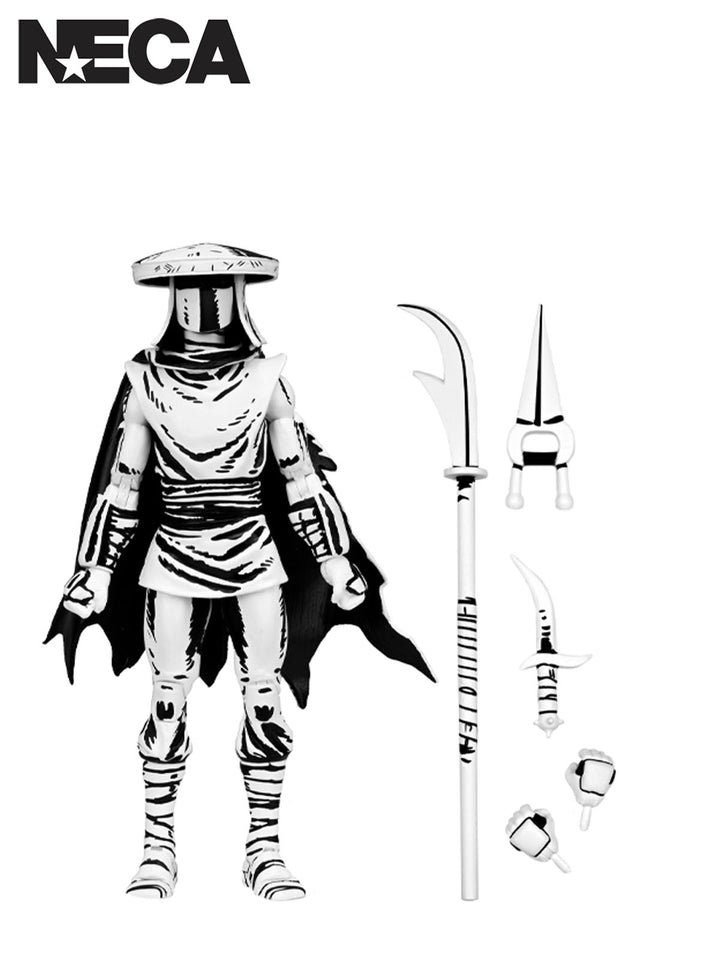 TMNT ELITE FOOT NINJA GUARD BLACK &amp; WHITE FIGURE (MIRAGE COMICS) – 7″ SCALE ACTION FIGURE
