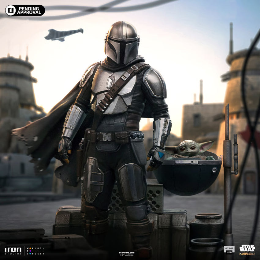 Star Wars: Mandalorian – Din Djarin &amp; Din Grogu 1:10 Scale Statue