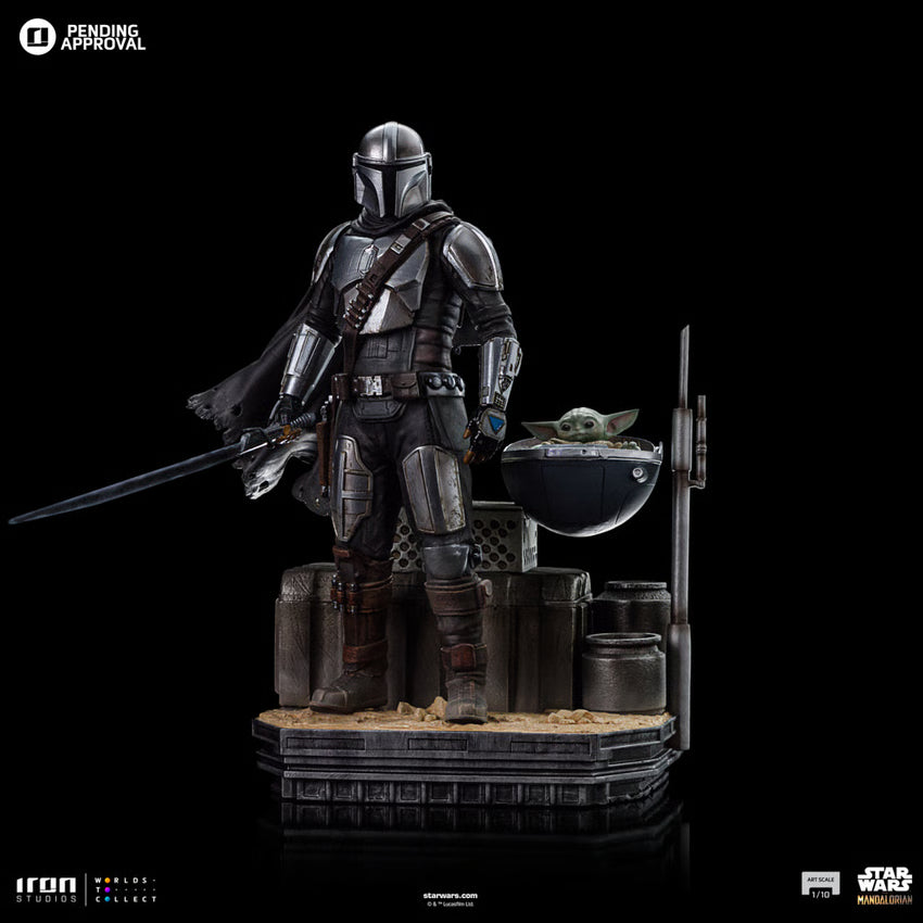 Star Wars: Mandalorian – Din Djarin &amp; Din Grogu 1:10 Scale Statue