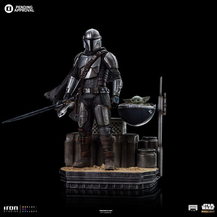 Star Wars: Mandalorian – Din Djarin &amp; Din Grogu 1:10 Scale Statue