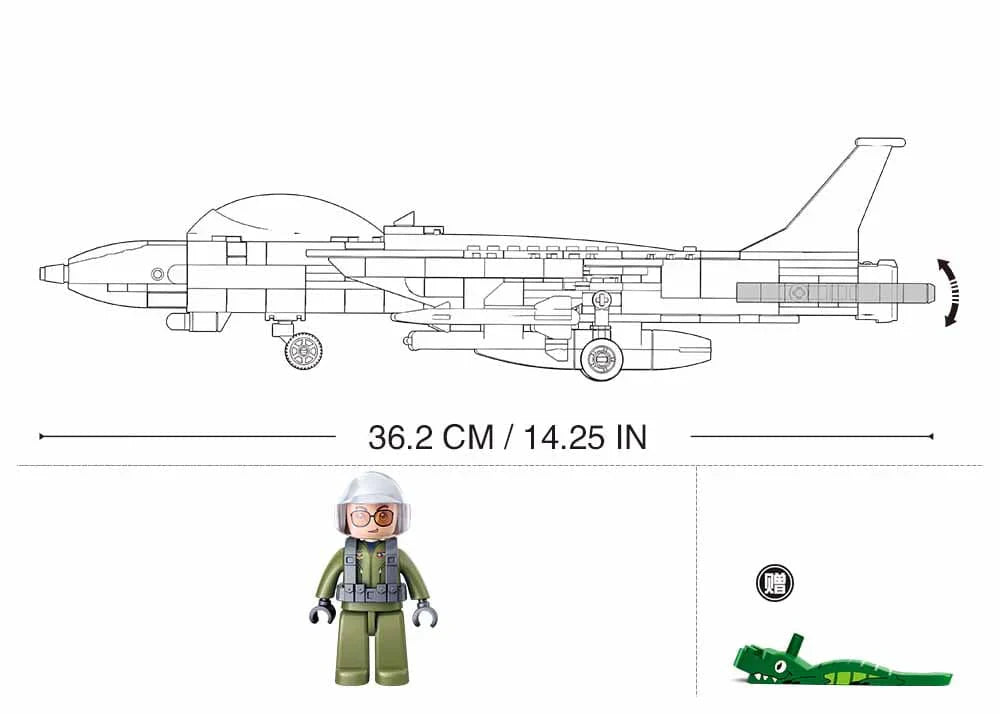 Model Bricks F14 Fighter 404 Pcs