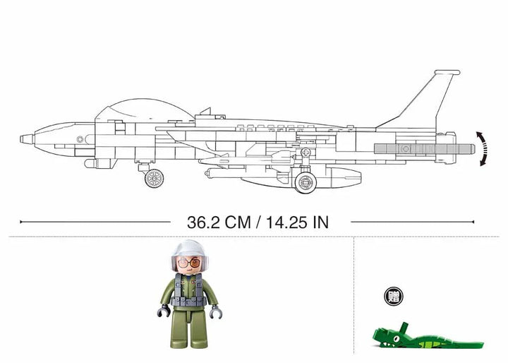 Model Bricks F14 Fighter 404 Pcs